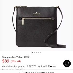 Kate Spade Sadie North Crossbody. NWT